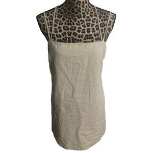 HM Dress M Linen Beige Bodycon Mini Minimalist